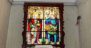 Descubren vitral oculto con dos santos en el Museo Casa de Moneda, en Bogotá